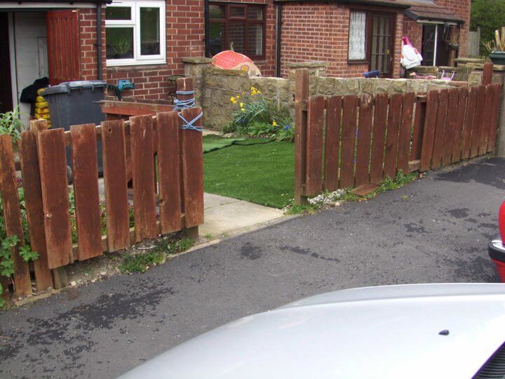fence installation before photo