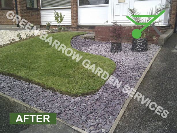 A garden after garden maintenance