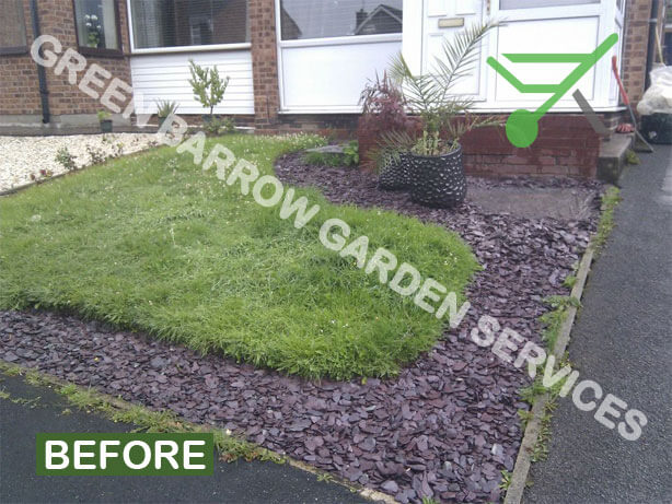 A garden before garden maintenance